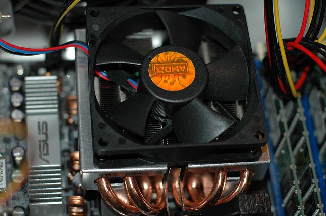 Heatsink view inside PC.