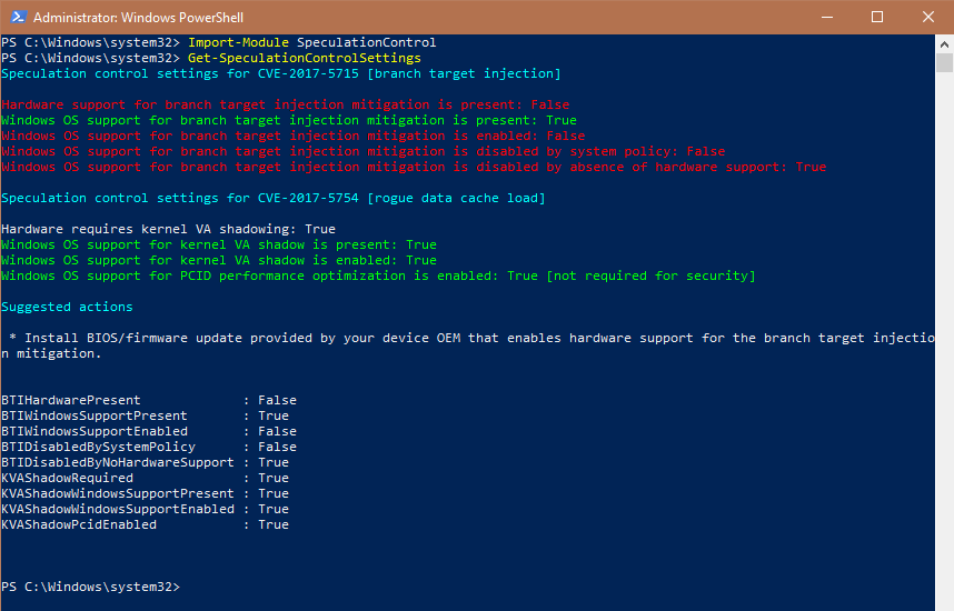verify-windows-meltdown-specter-patch-powershell-output verify-windows-meltdown-specter-patch-powershell-output