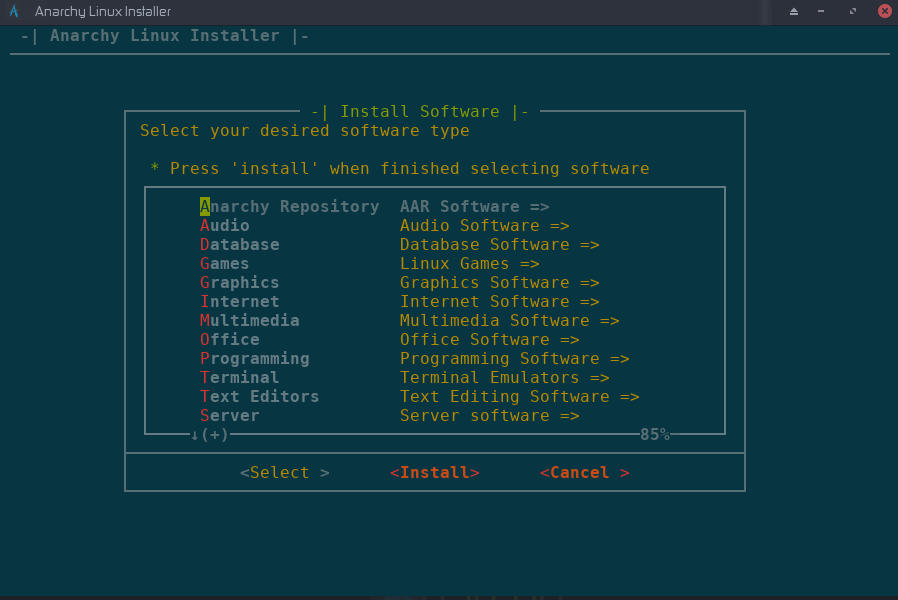 Anarchy Select Software