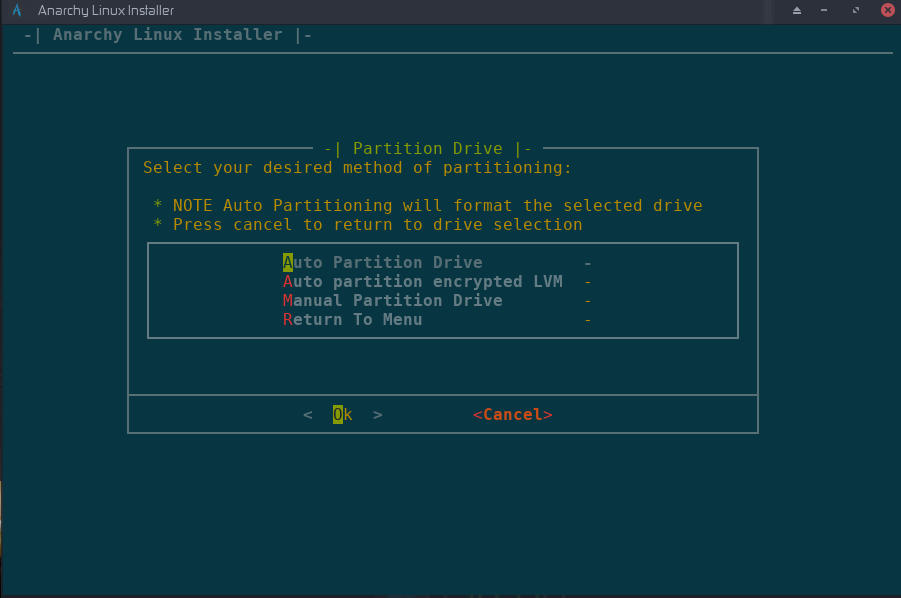 Anarchy Partition Drives 