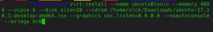 Create a virtual machine from the command line Create a virtual machine from the command line
