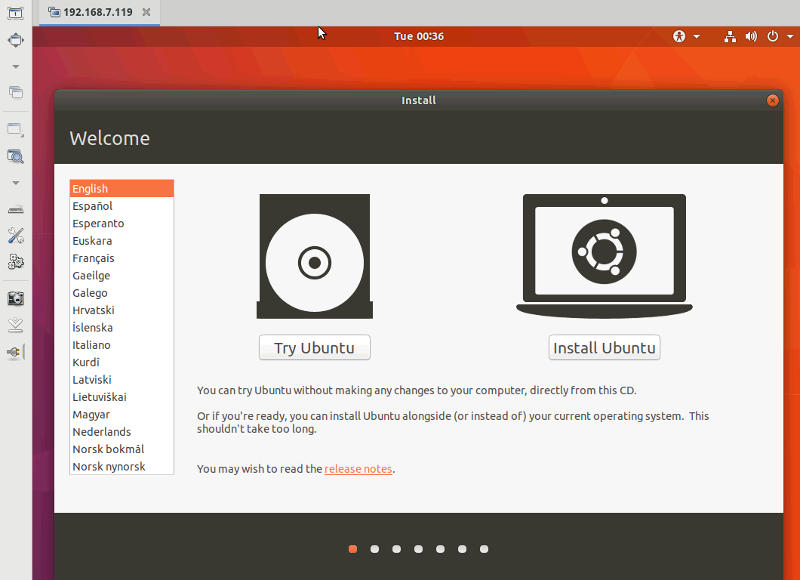 Install Ubuntu over VNC Install Ubuntu over VNC