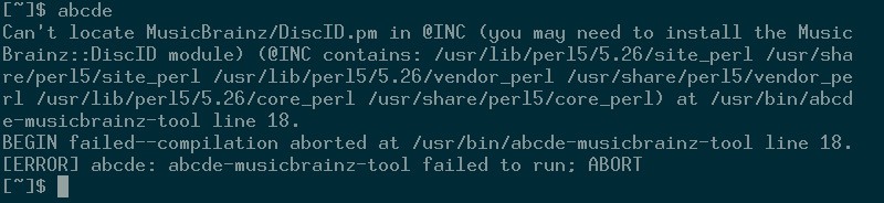 abcde musicbrainz error abcde musicbrainz error