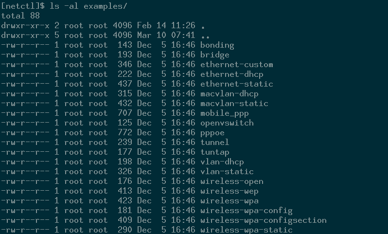 Netctl example profiles Netctl example profiles