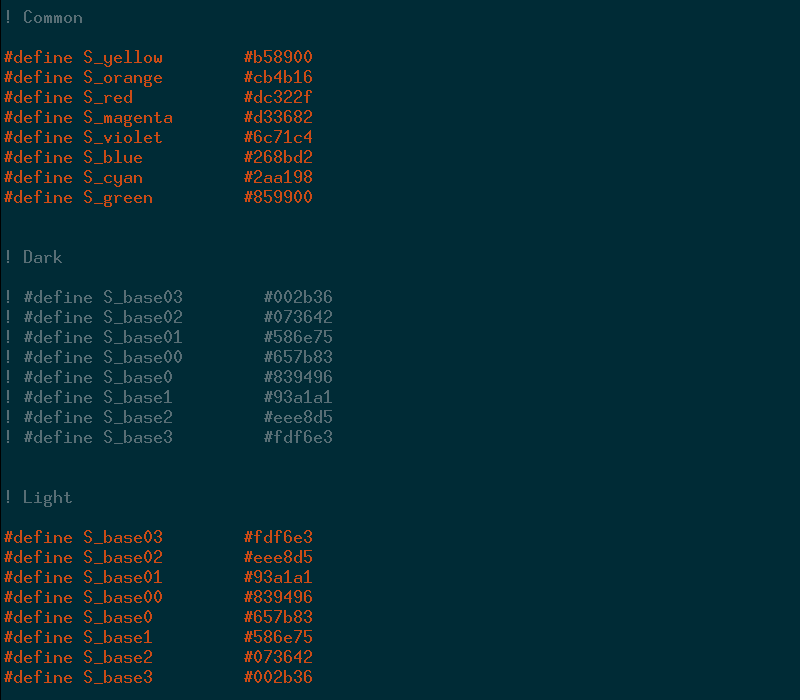 Solarized .Xresources