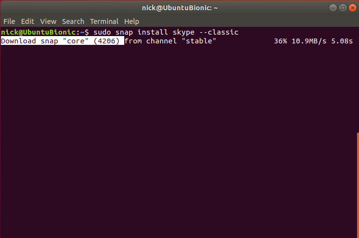 Install the Skype Snap