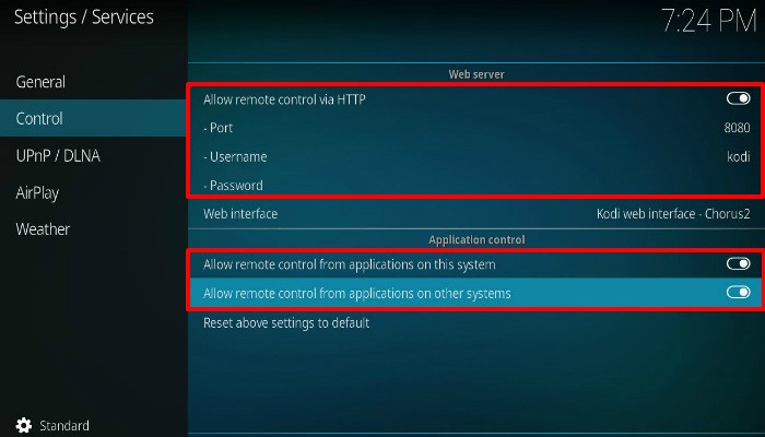 kodi-settings-services