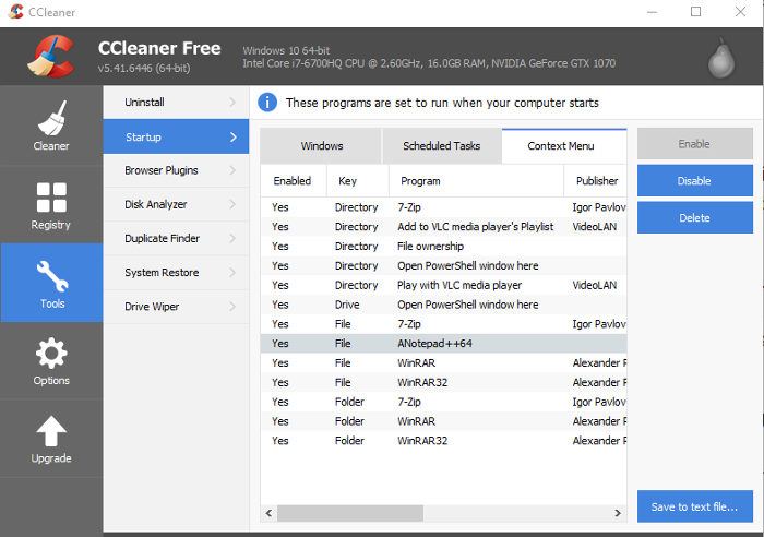 open-with-not-working-windows-10-ccleaner