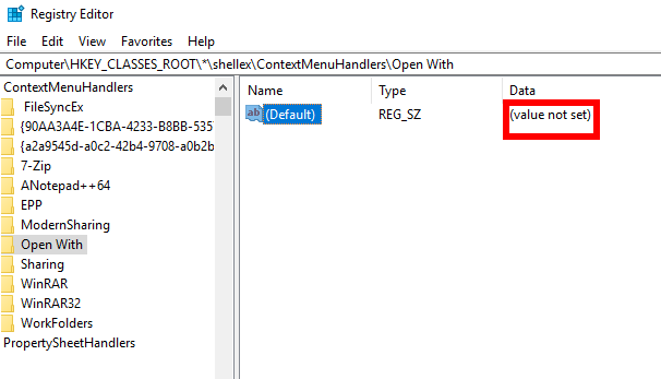 open-with-not-working-windows-10-value-not-set