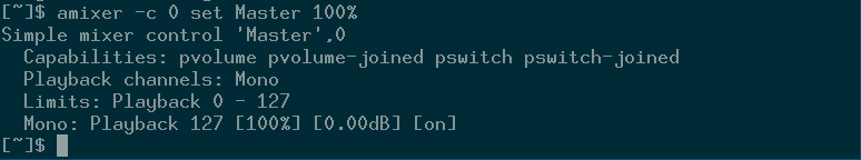 Amixer set master command Amixer set master command