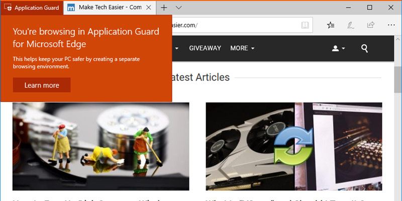 How to Enable Microsoft Edge Application Guard on Windows 10 Featured Image
