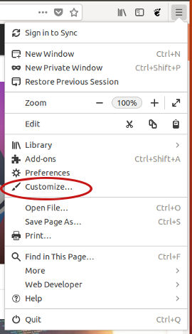 Firefox Menu