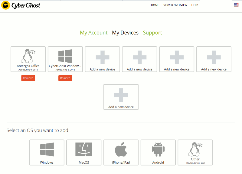 cyberghost-device-management