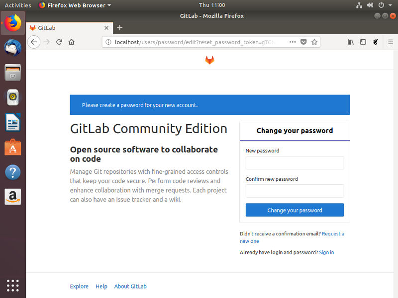 Create Your Admin Account For Gitlab