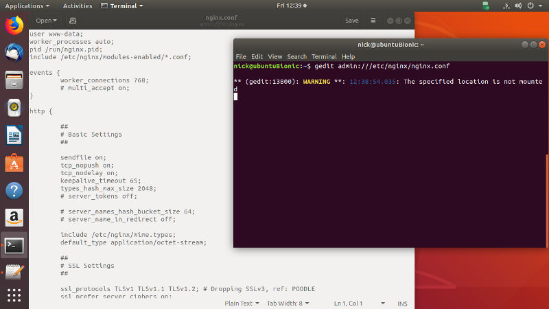 Use gedit gvfs Use gedit gvfs