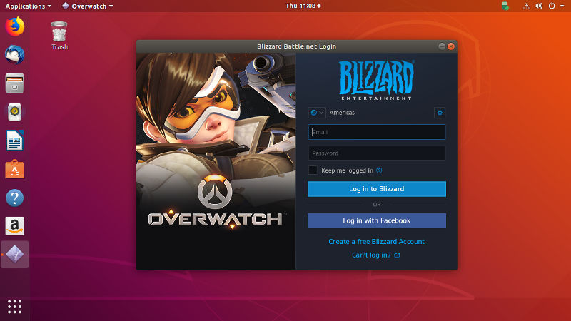Overwatch installed on Ubuntu with Winepak