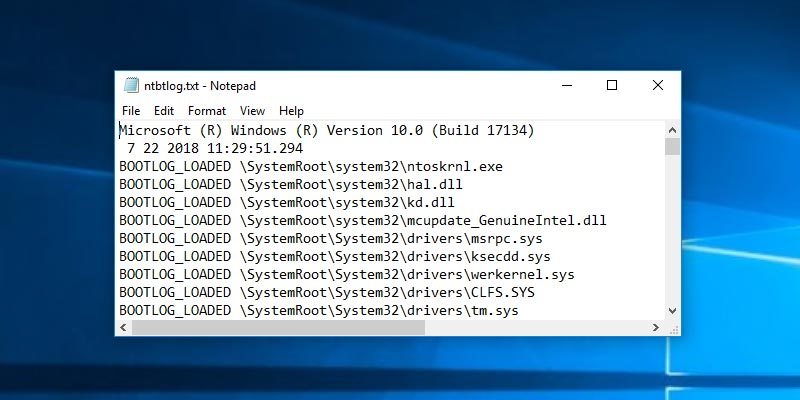 How to Enable or Disable Boot Log in Windows