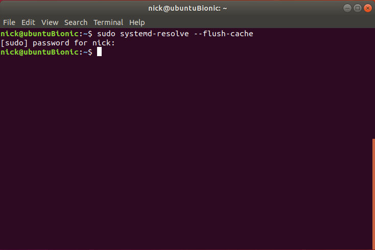 Flush DNS Cache Systemd