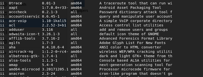 list-packages-installed