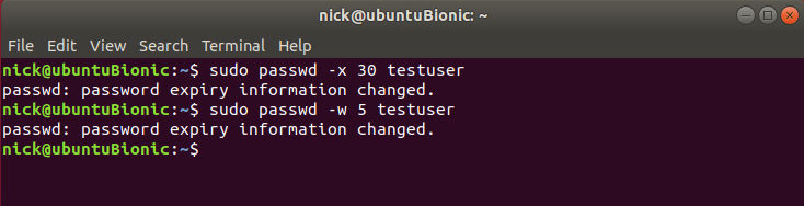 Set an expiration time with passwd Set an expiration time with passwd