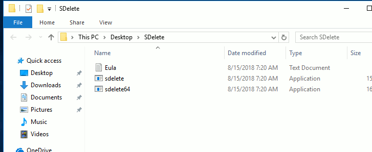windows10-sdelete-folder