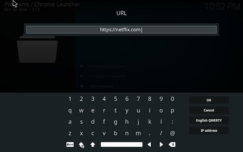 Enter A URL To Open With Chrome