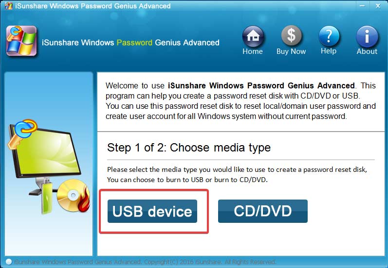 isunshare-password-genius-select-usb-device isunshare-password-genius-select-usb-device
