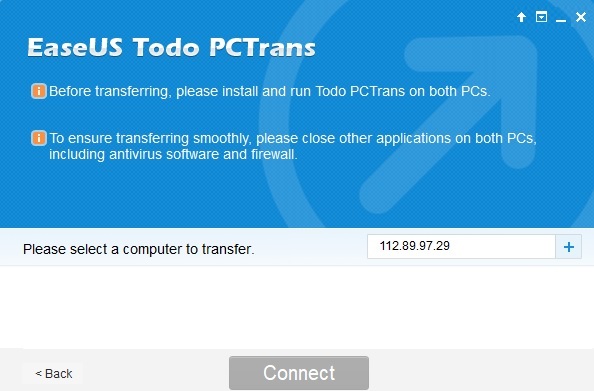 Transfer of files and programs for EaseUS Todo PCTrans solution