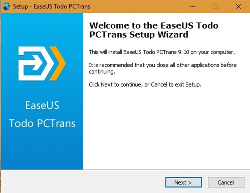 EaseUS Todo PC Transfer Setup