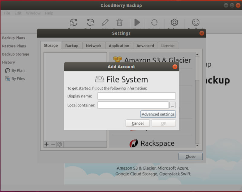 CloudBerry Local Storage