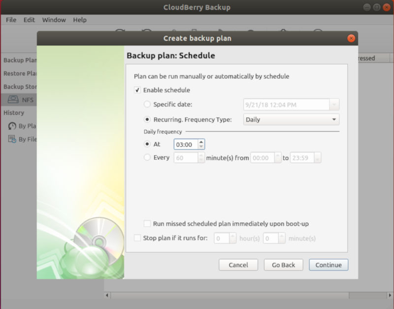 Schedule Your Backup