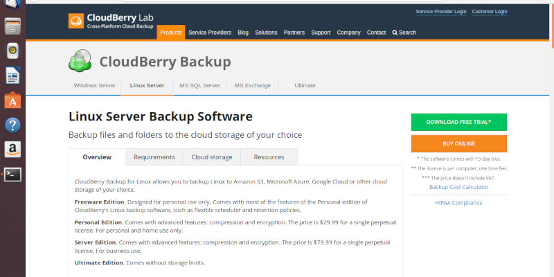 CloudBerry Download Page