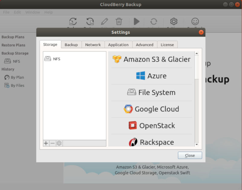 CloudBerry Storage Added