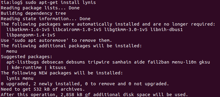 hardening-install-lynis