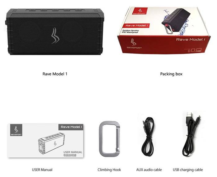 Sensport Rave Model 1 Box Contents