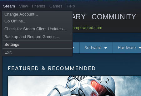 Steam Menu Steam Menu