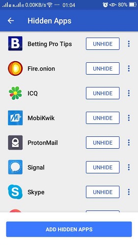 Android Apps Successfully Hidden with Apex Launcher