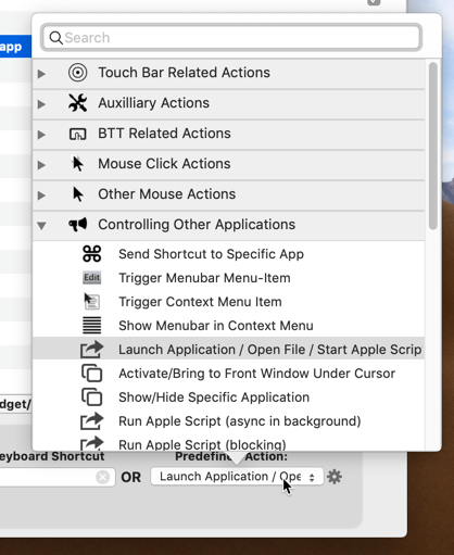 customize-touch-bar-bettertouchtool-predefined-action