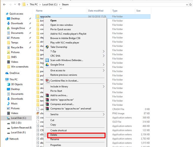 fix-steam-not-opening-delete-appcache fix-steam-not-opening-delete-appcache