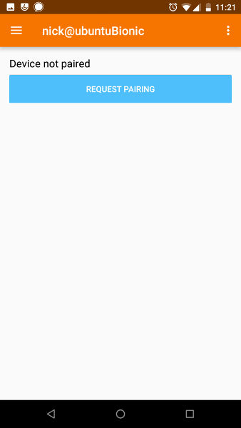 KDE Connect Request Pairing KDE Connect Request Pairing
