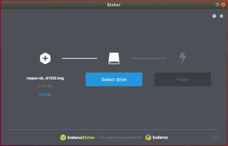 Flash RaspEX Etcher