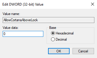 win10-disable-cortana-on-lockscreen-set-value-data win10-disable-cortana-on-lockscreen-set-value-data