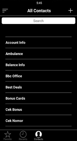 Android Pie Dark Theme Contacts