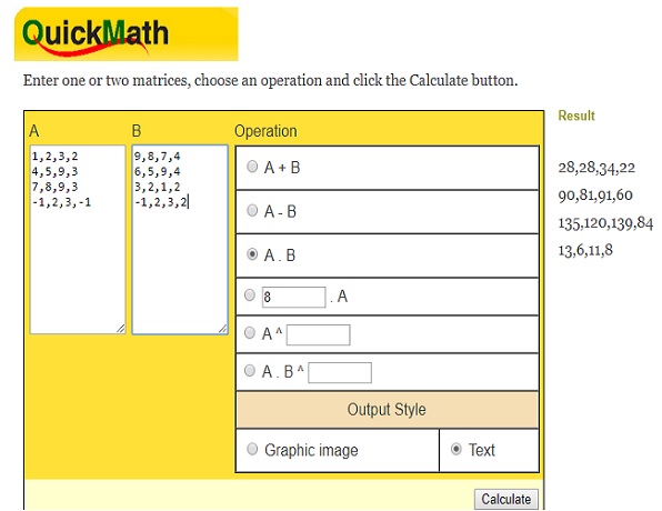 QuickMath matrix equation solved QuickMath matrix equation solved