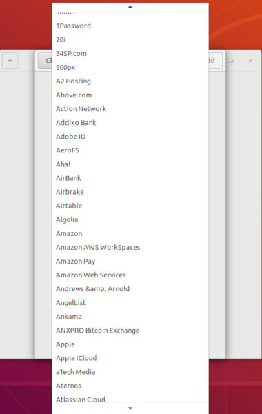 Authenticator Account List