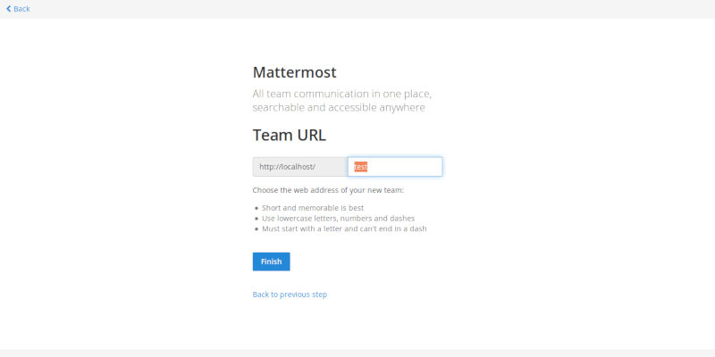 Set Mattermost Team URL