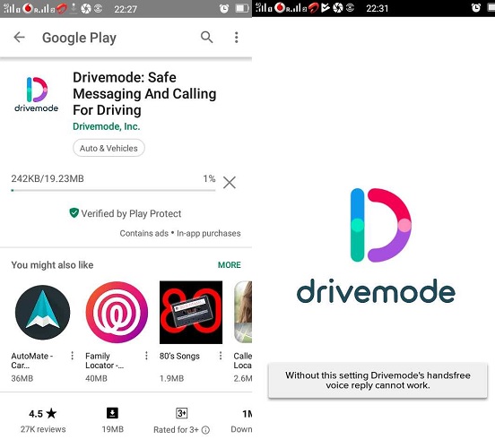 Drivemode Safe Messaging Settings Hands-free Drivemode Safe Messaging Settings Hands-free