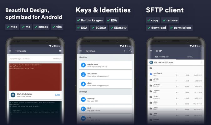 access-linux-server-android-termius