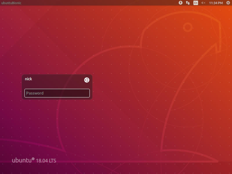 Ubuntu Login Screen Ubuntu Login Screen