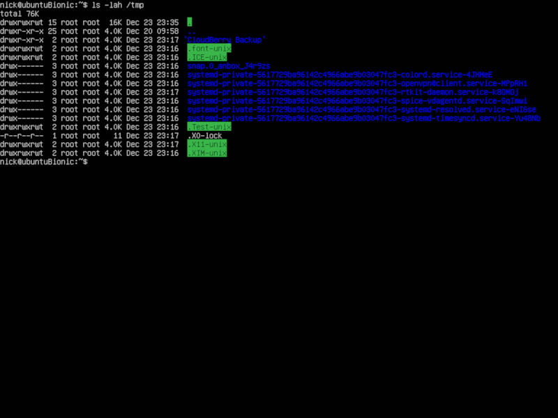 Ubuntu TMP Permissions Ubuntu TMP Permissions